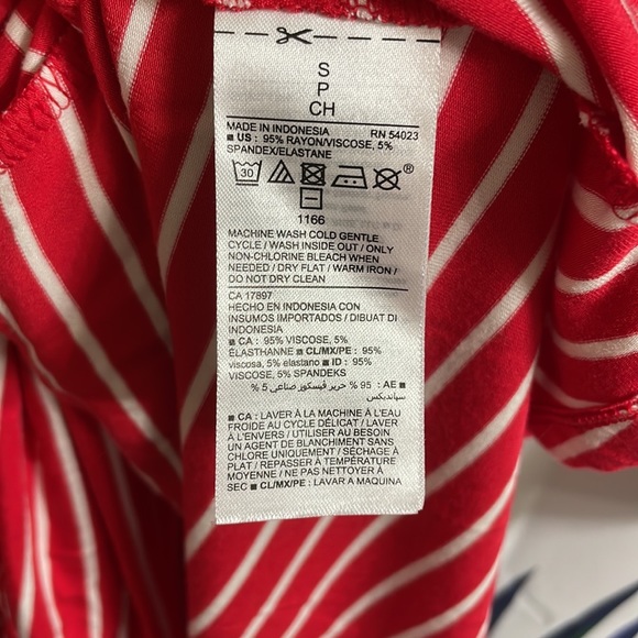 Old Navy Red & White Striped Dress Women’s Size Small - Picture 4 of 5